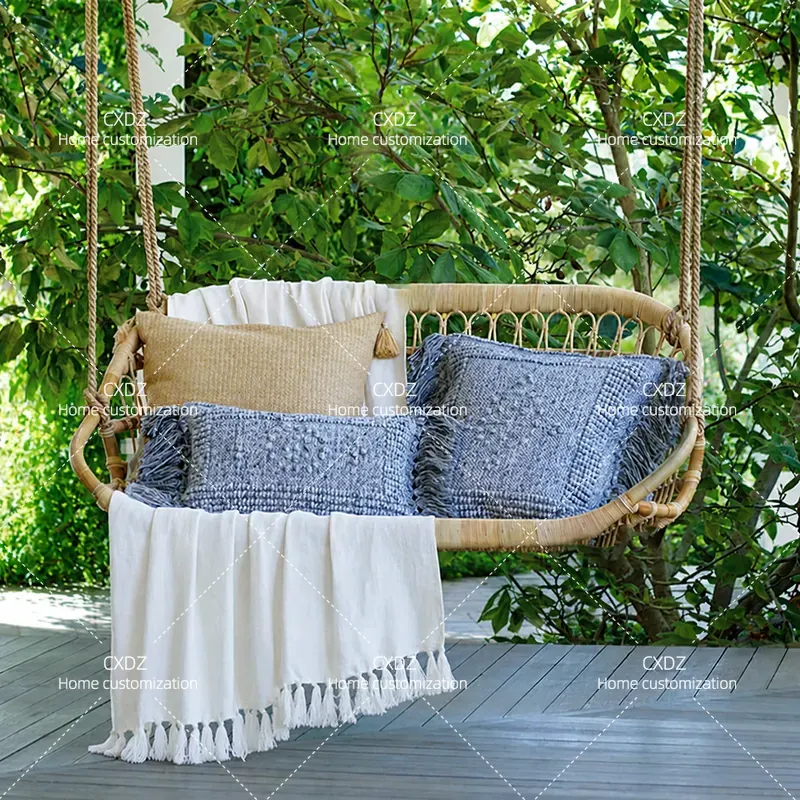 Outdoor Furniture Bali Style - Outdoor Double Hanging Rattan Chair Bali