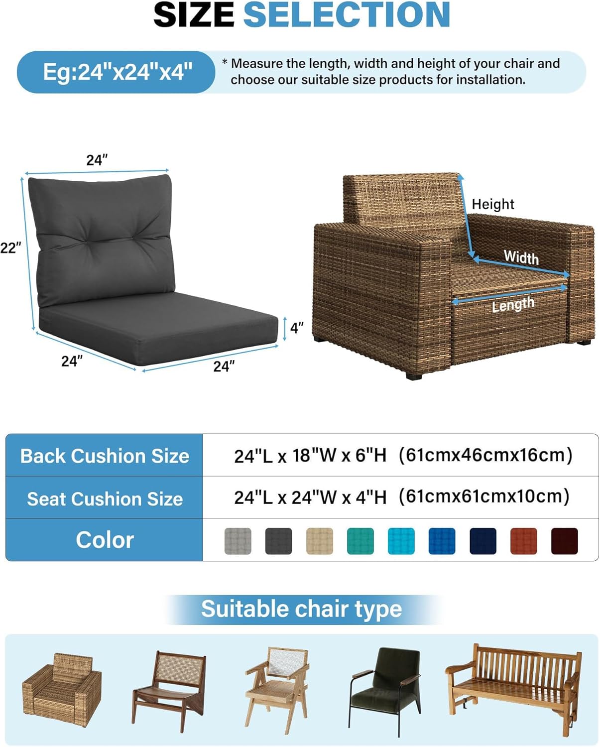 Outdoor Patio Furniture Dark G - Outdoor Furniture Cushions 24 X 24 recension och pris
