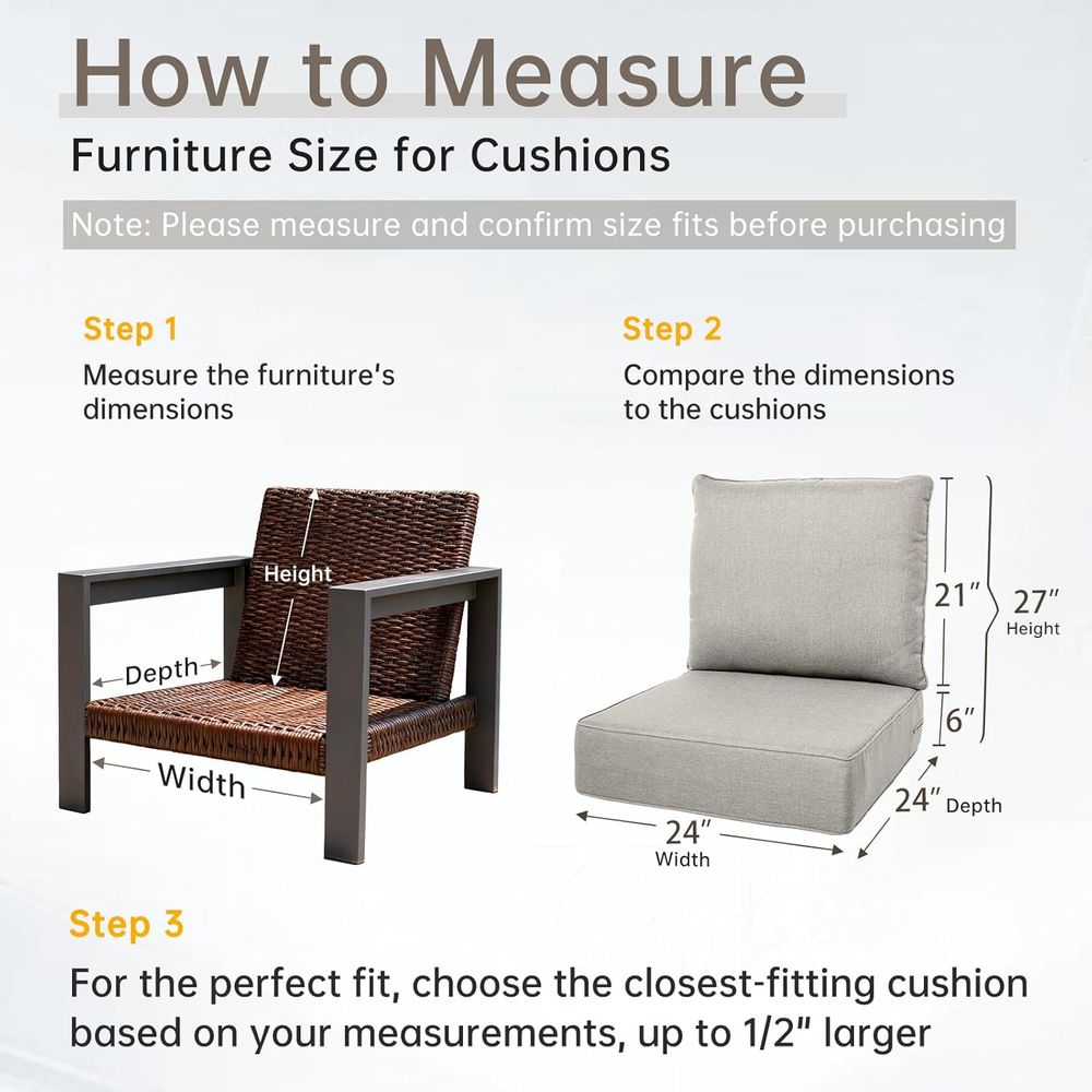6 Thick Outdoor Cushion Set -  - Outdoor Furniture Cushions 24 X 24 recension och pris