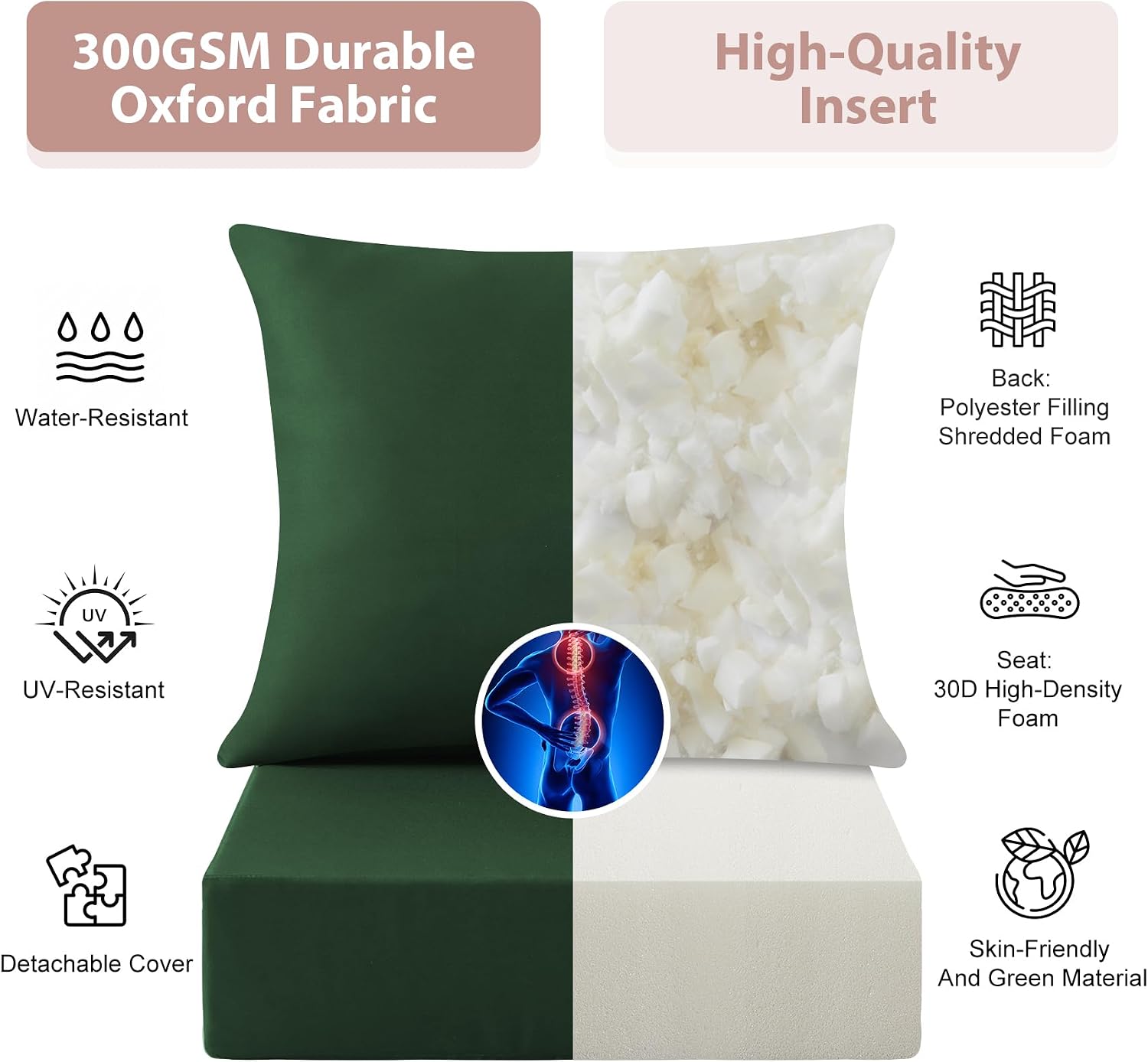Outdoor Deep Seat Cushion Set, - Outdoor Furniture Cushions 24 X 24 recension och pris