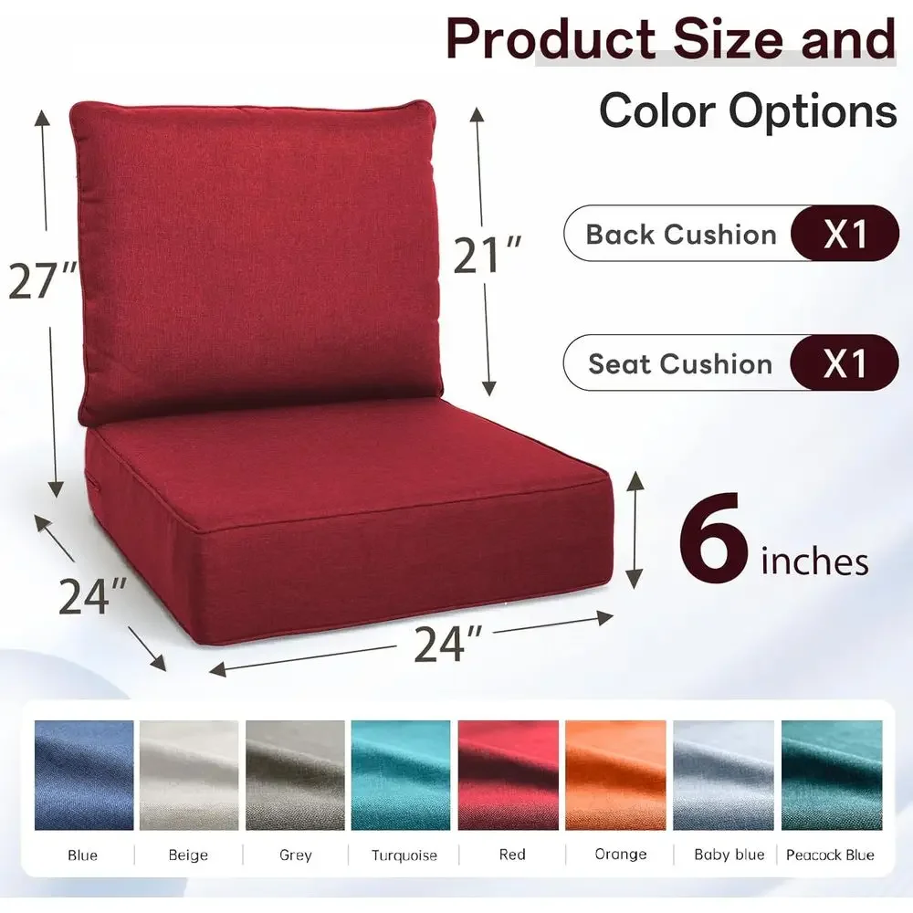 Outdoor Seat Cushion Set - 4 x - Outdoor Furniture Cushions 24 X 24 recension och pris