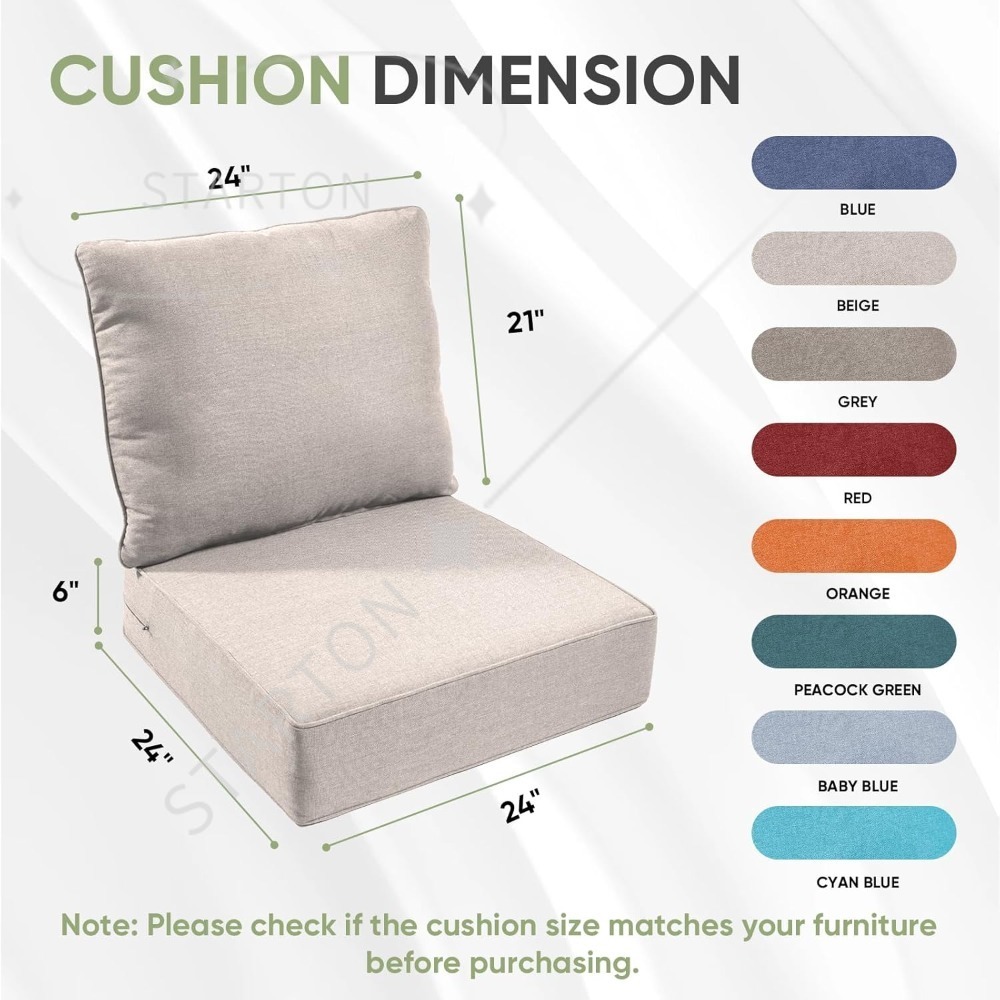 Outdoor Chair Cushions Set of  - Outdoor Furniture Cushions 24 X 24 recension och pris