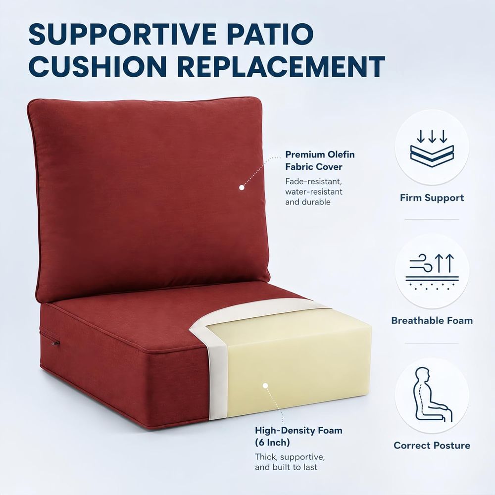 Outdoor Seat Cushions 4-Piece  - Outdoor Furniture Cushions 24 X 24 recension och pris
