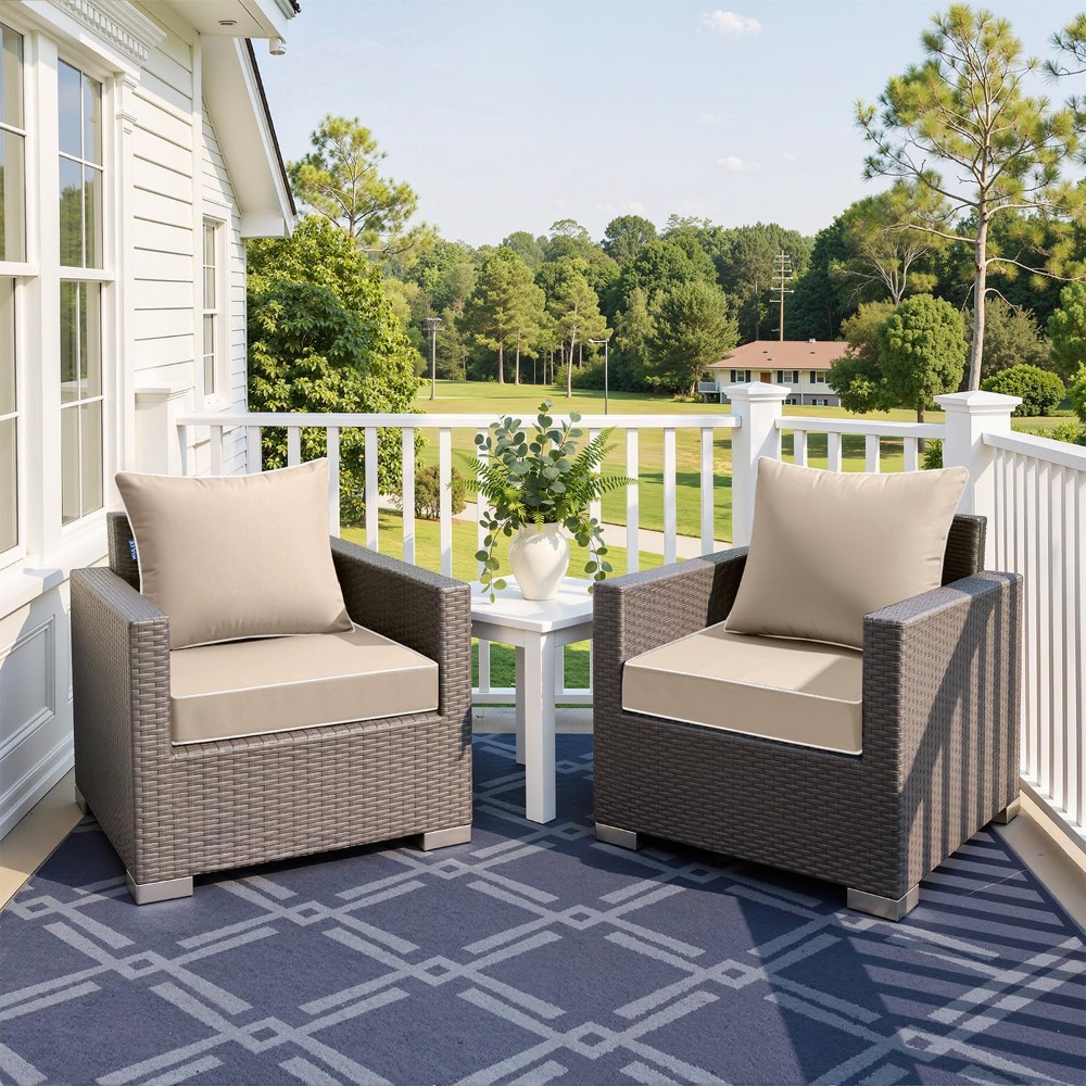 Beige Outdoor Seat Cushion 24x - Outdoor Furniture Cushions 24 X 24 recension och pris
