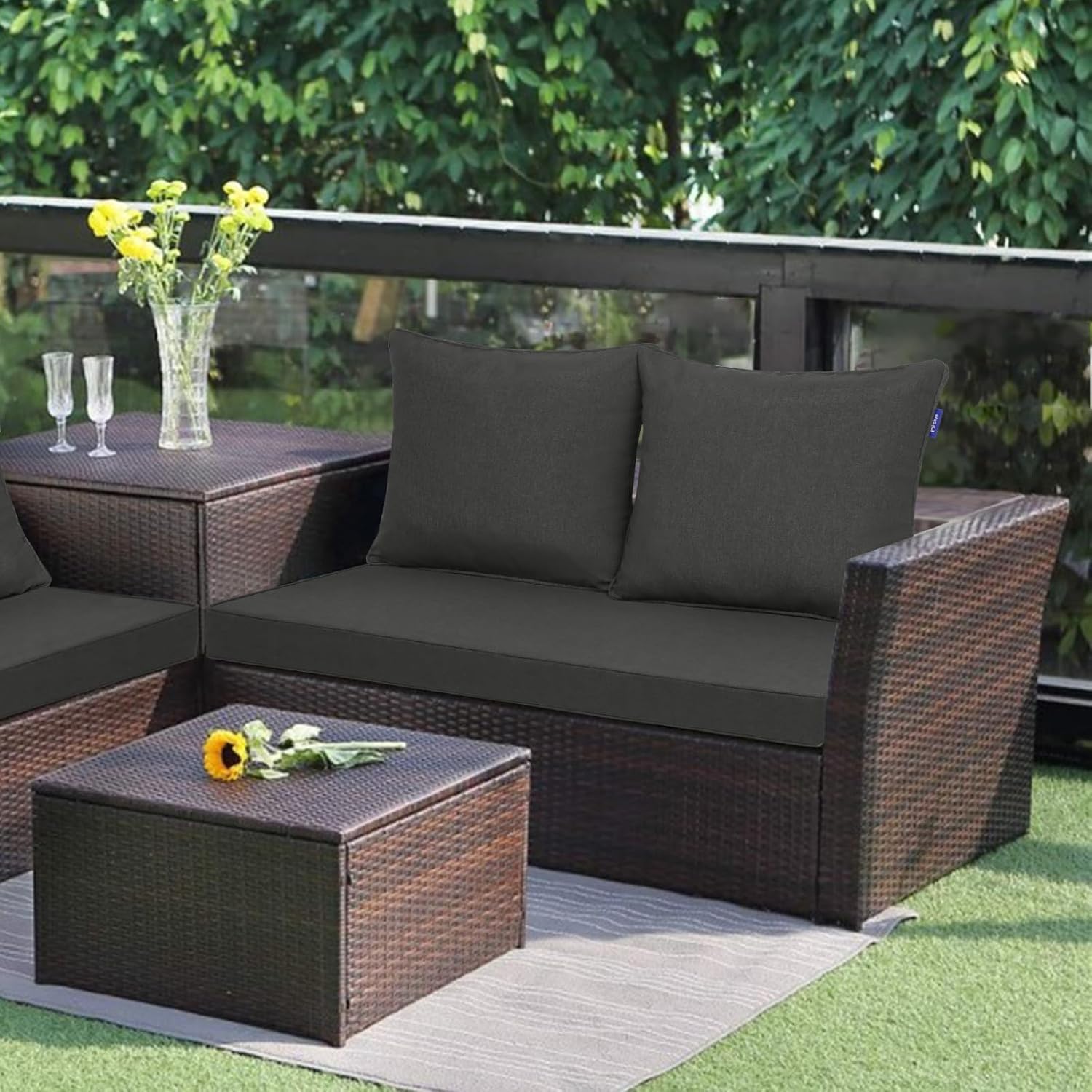 Outdoor Loveseat Cushion Set 4 - Outdoor Furniture Cushions 24 X 24 recension och pris