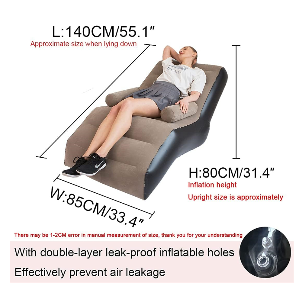 Folding Lazy Sofa,Inflatable L - Outdoor Daybed Sofa recension och pris