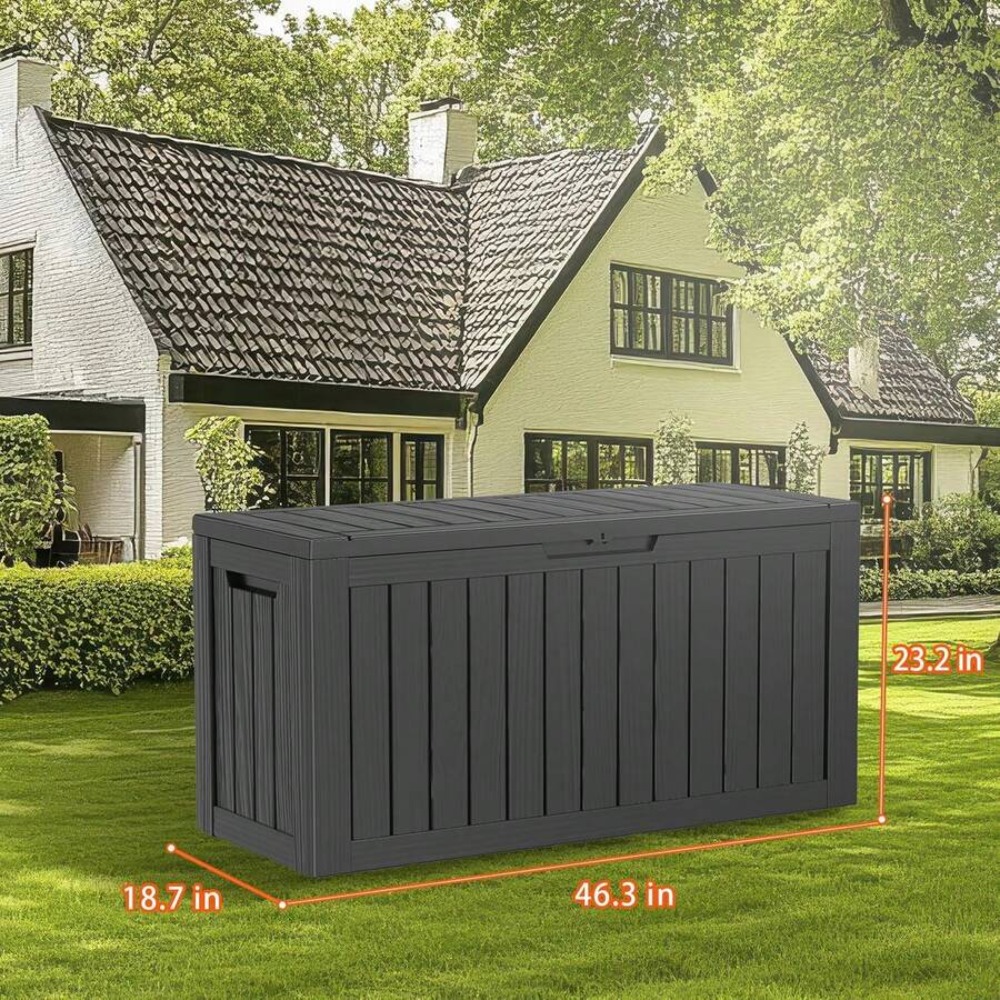 90 Gallon Lockable Resin Deck  - Outdoor Furniture Cushions 24 X 24 recension och pris