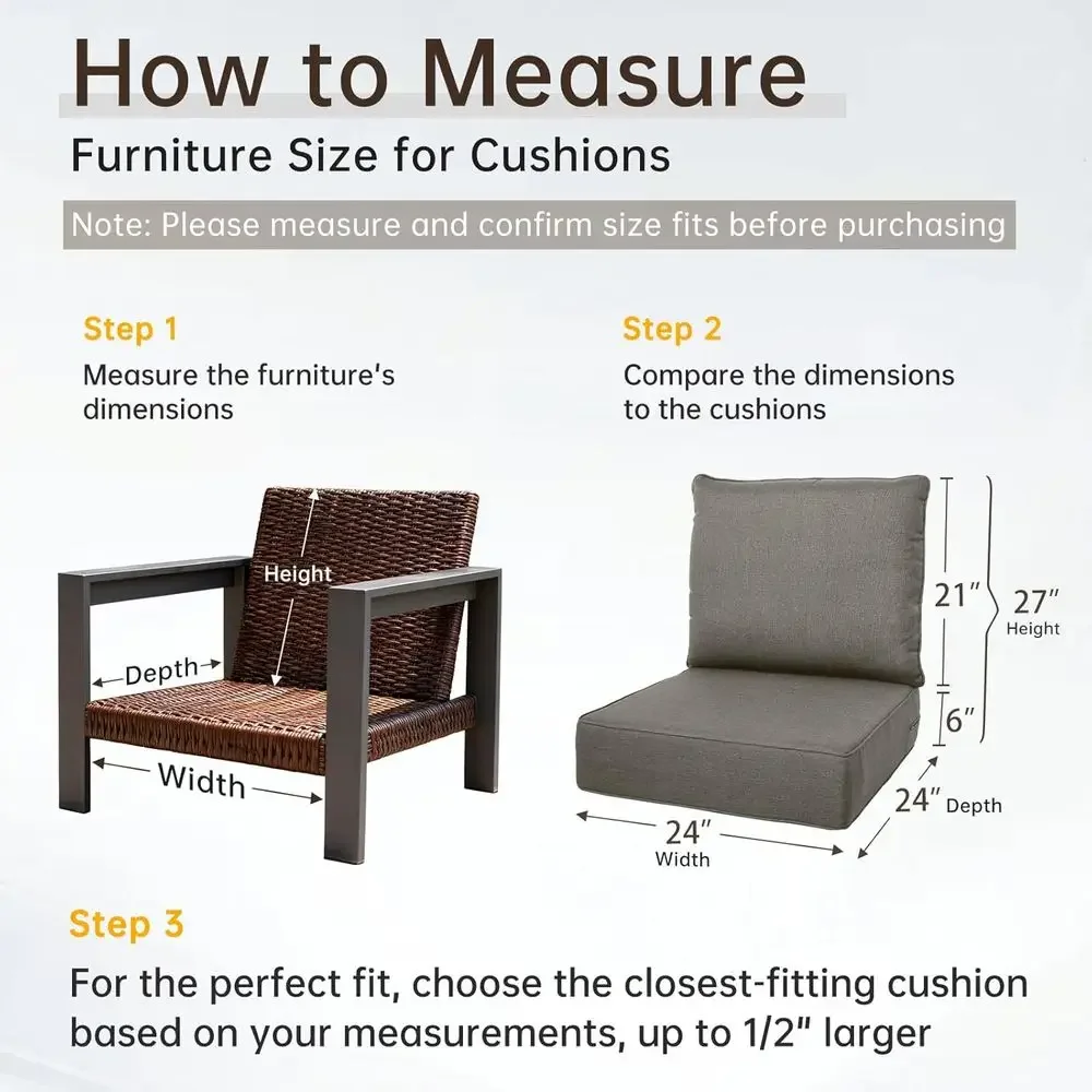 6 Thick Outdoor Cushion Set -  - Outdoor Furniture Cushions 24 X 24 recension och pris