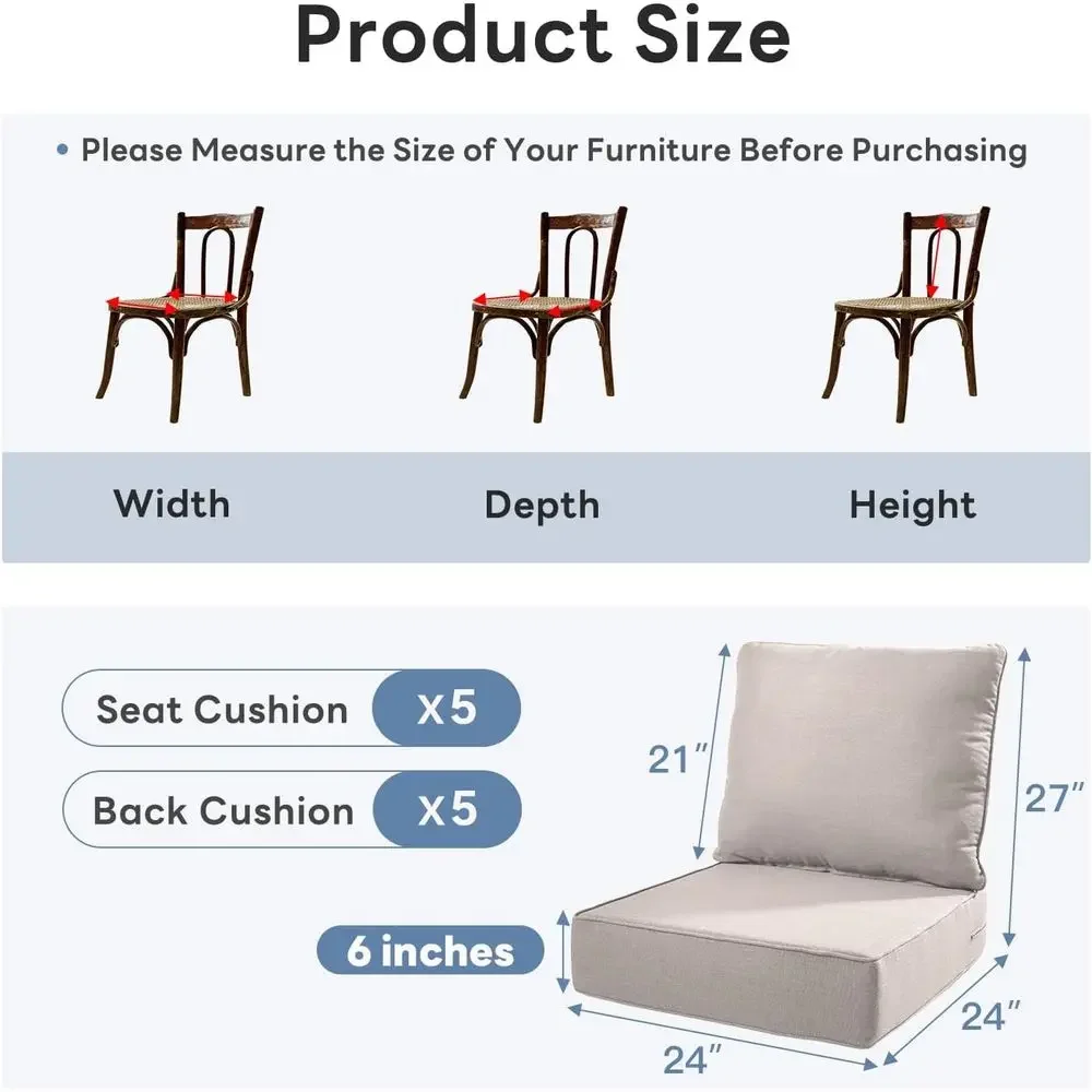 6 Thick Outdoor Chair Cushions - Outdoor Furniture Cushions 24 X 24 recension och pris